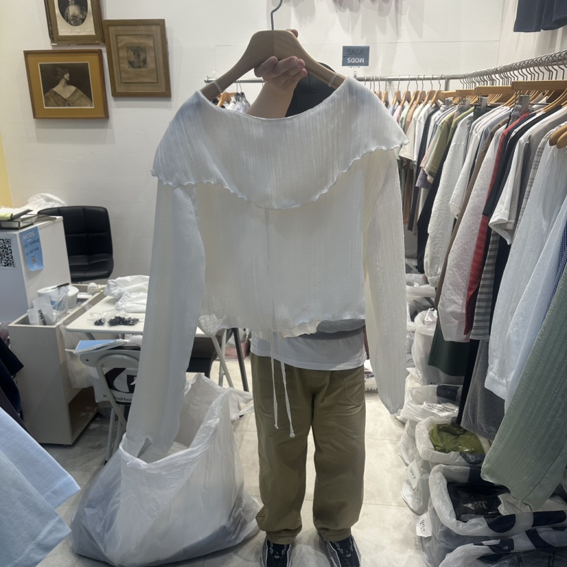 MODS-Q東大門實拍女士新品人氣休閑時尚襯衫蕾絲衫雪紡開衫MODS-Q襯衫/蕾絲衫