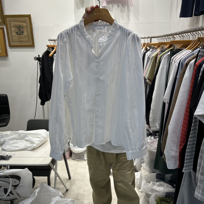 MODS-Q韓國代購女裝新品真品熱賣26春夏休閑推薦襯衫蕾絲衫MODS-Q襯衫/蕾絲衫圖色1