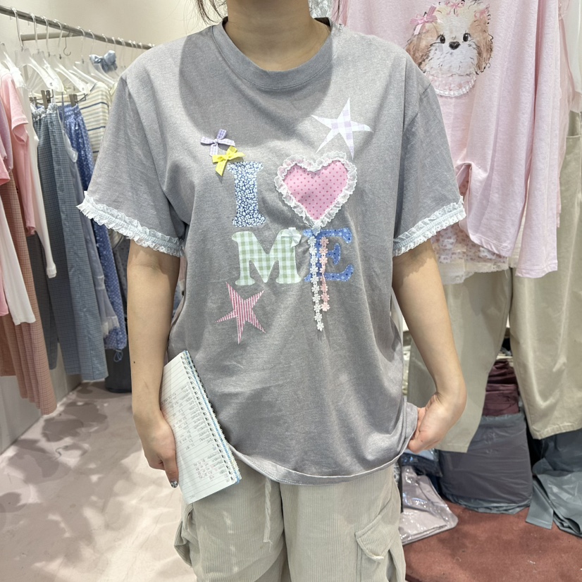 MIMME/LOOKK韓國直郵女士新款26春夏熱賣時尚職業休閑T恤MIMME/LOOKKT恤圖色3