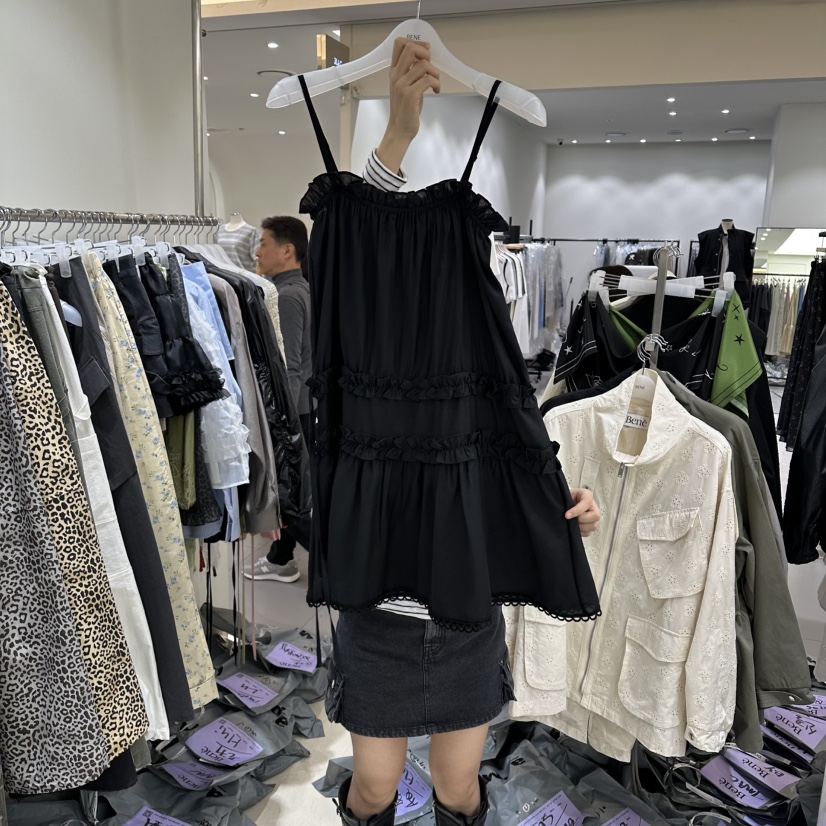 BENE東大門直郵女裝新款休閑真品推薦人氣時尚連衣裙褶皺BENE連衣裙圖色2