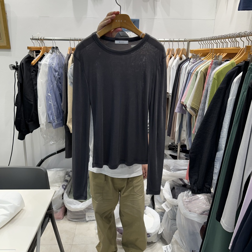 MODS-Q韓國代購女裝新款人氣26春夏時尚推薦真品長袖T恤MODS-Q長袖T恤圖色3