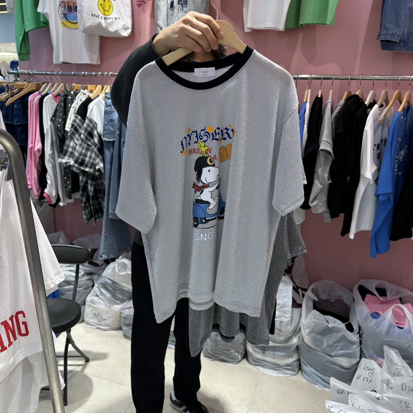 K STORY東大門直郵女裝新款真品休閑職業時尚推薦T恤史努比K STORYT恤圖色1