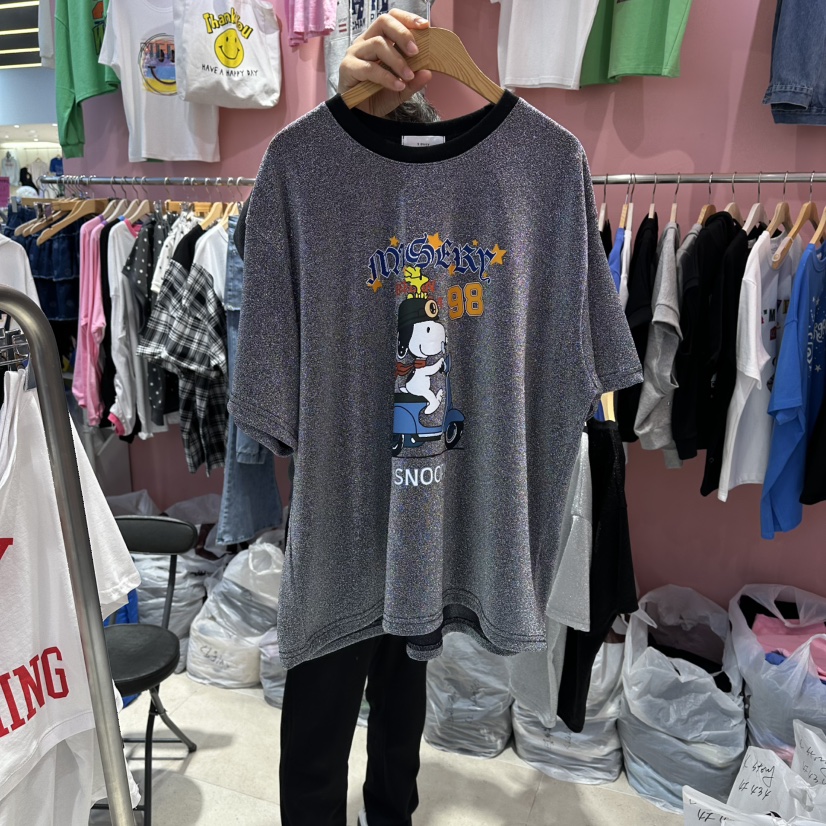 K STORY東大門直郵女裝新款真品休閑職業時尚推薦T恤史努比K STORYT恤圖色3