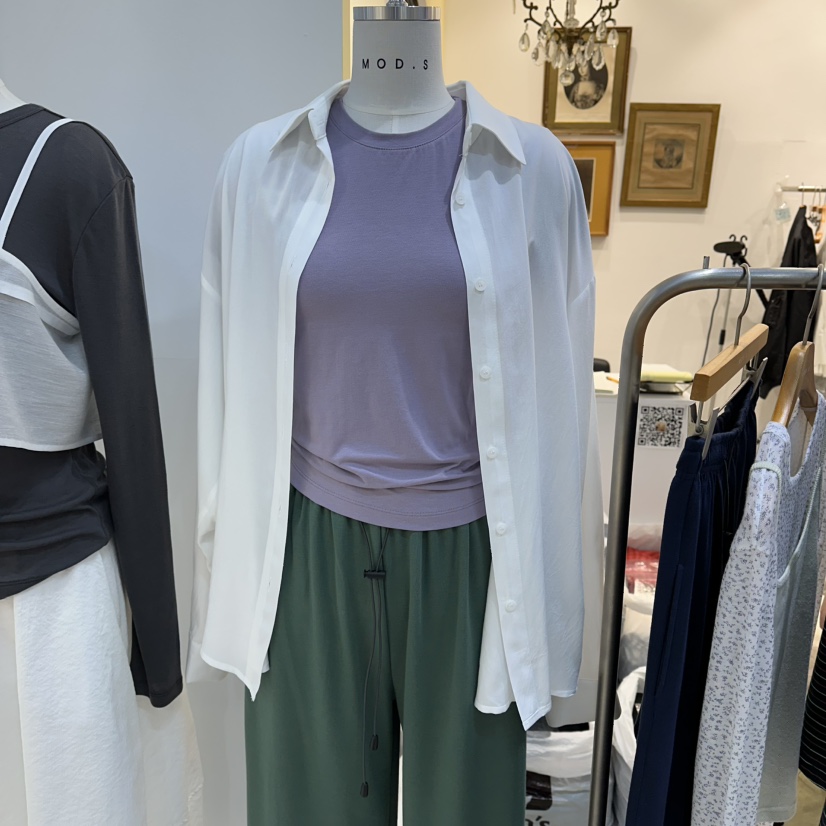 MODS-Q東大門實拍女士新款人氣26春夏時尚真品襯衫蕾絲衫MODS-Q襯衫/蕾絲衫