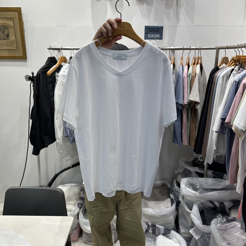 MODS-Q東大門代購女裝新品人氣真品26春夏時尚熱賣T恤V領MODS-QT恤圖色1