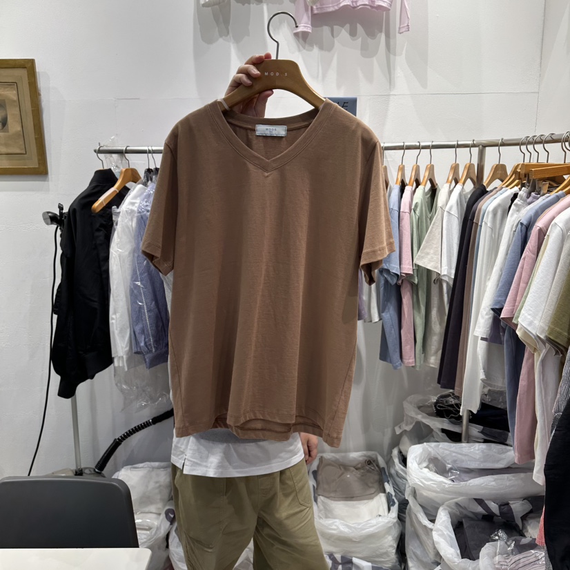 MODS-Q東大門代購女裝新品人氣真品26春夏時尚熱賣T恤V領MODS-QT恤圖色3