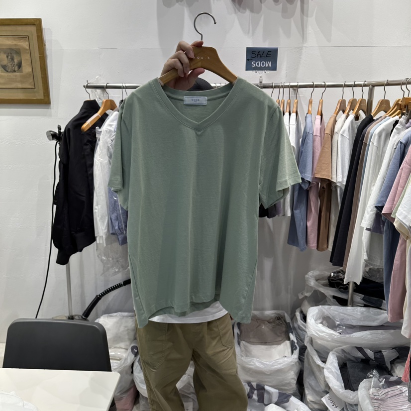 MODS-Q東大門代購女裝新品人氣真品26春夏時尚熱賣T恤V領MODS-QT恤圖色4