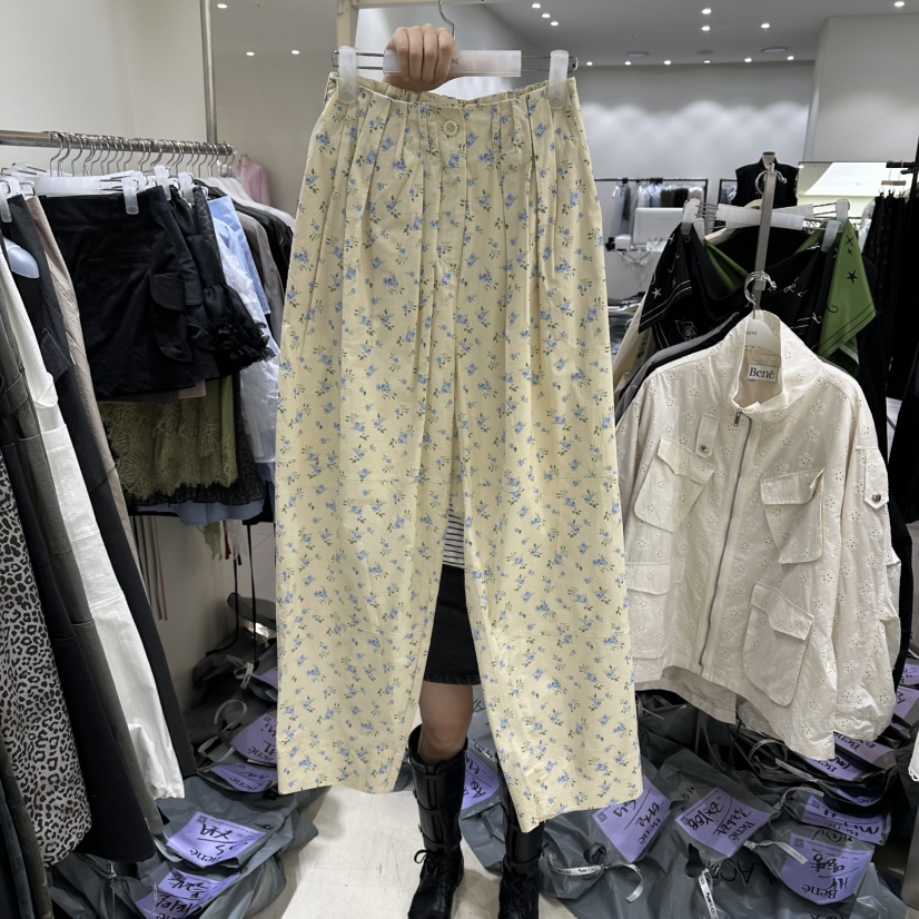 BENE東大門代購女士新品人氣推薦休閑職業26春夏休閑褲褶皺BENE休閑褲圖色1