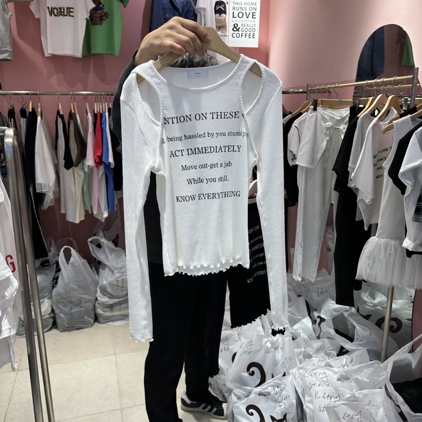 K STORY東大門直郵女裝新款推薦26春夏人氣時尚真品長袖T恤K STORY長袖T恤圖色1