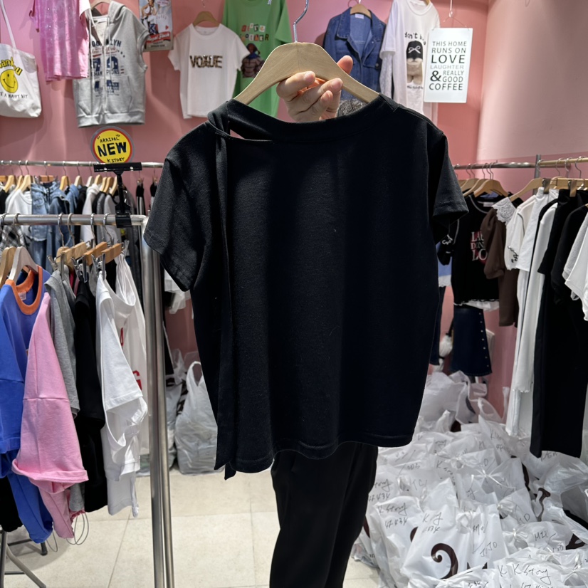 K STORY東大門實拍女士新款推薦職業26春夏真品人氣T恤圍巾K STORYT恤