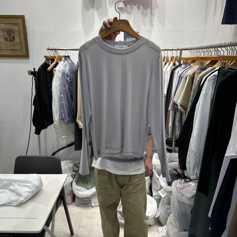 MODS-Q東大門代購女裝新品26春夏推薦職業真品休閑長袖T恤MODS-Q長袖T恤圖色3