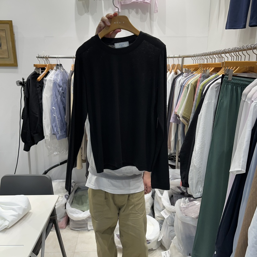 MODS-Q東大門代購女裝新品26春夏推薦職業真品休閑長袖T恤MODS-Q長袖T恤圖色4