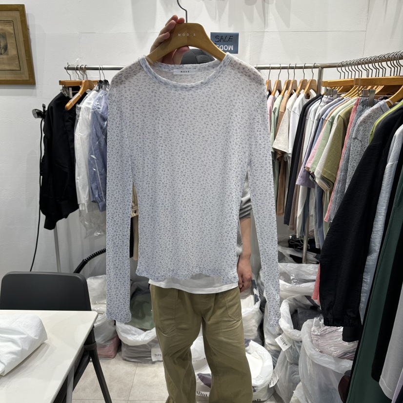 MODS-Q韓國代購女裝新品時尚休閑推薦熱賣26春夏長袖T恤MODS-Q長袖T恤圖色1