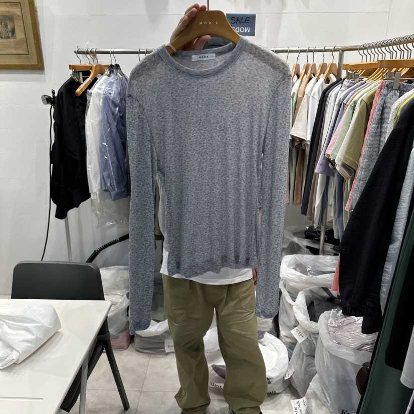 MODS-Q韓國代購女裝新品時尚休閑推薦熱賣26春夏長袖T恤MODS-Q長袖T恤圖色2