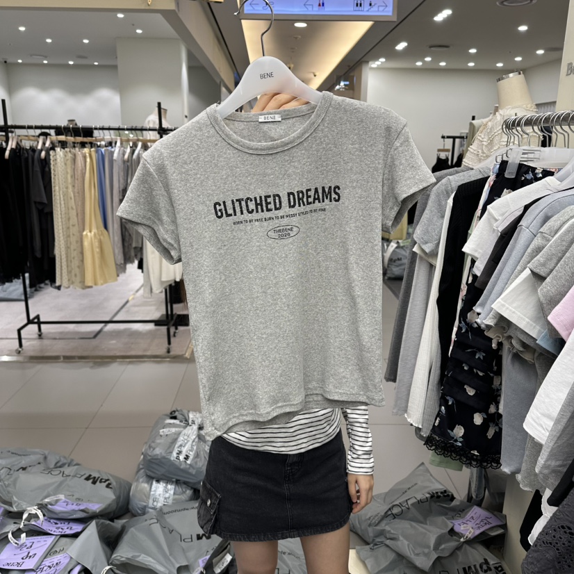 BENE韓國直郵女士新款休閑真品26春夏推薦職業人氣熱賣T恤BENET恤圖色3