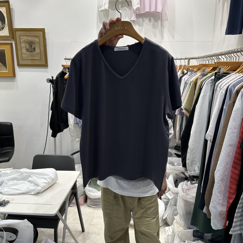 MODS-Q東大門直郵女裝新款熱賣時尚職業休閑人氣26春夏T恤MODS-QT恤圖色3墨色