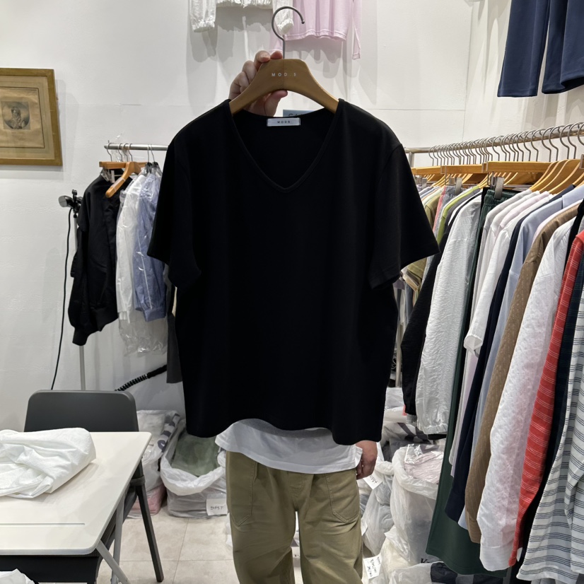 MODS-Q東大門直郵女裝新款熱賣時尚職業休閑人氣26春夏T恤MODS-QT恤圖色4黑色
