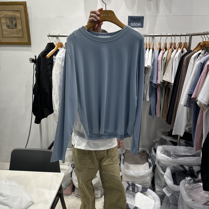 MODS-Q韓國代購女裝新款人氣休閑職業真品推薦26春夏長袖T恤MODS-Q長袖T恤圖色2