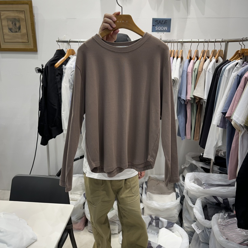 MODS-Q韓國代購女裝新款人氣休閑職業真品推薦26春夏長袖T恤MODS-Q長袖T恤圖色3