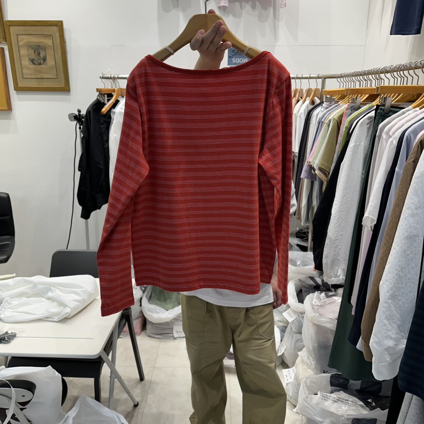 MODS-Q東大門代購女裝新款真品推薦時尚休閑長袖T恤條紋MODS-Q長袖T恤