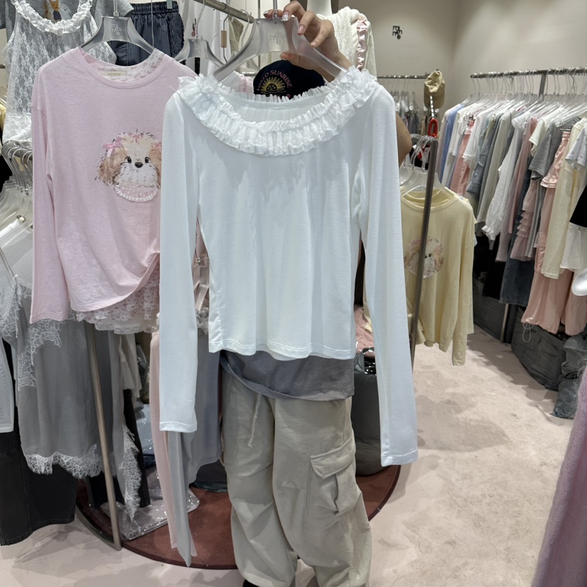 MIMME/LOOKK韓國直郵女士新品真品職業26春夏休閑長袖T恤MIMME/LOOKK長袖T恤圖色1