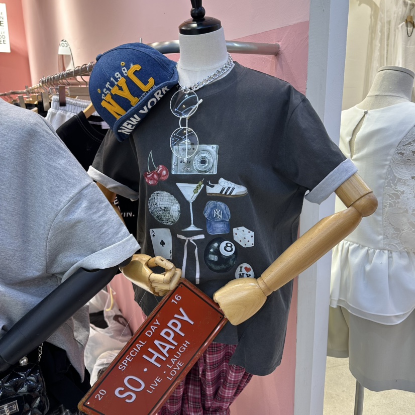 K STORY韓國直郵女士新品時尚推薦26春夏真品熱賣休閑T恤K STORYT恤圖色2