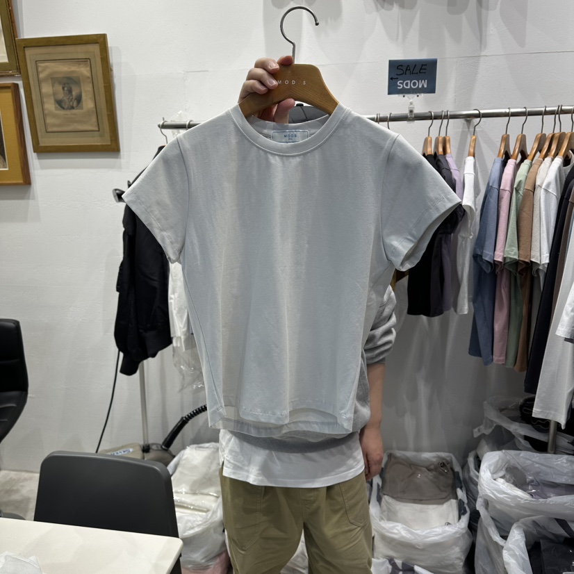 MODS-Q韓國代購女裝新款職業休閑熱賣26春夏時尚推薦T恤MODS-QT恤圖色2