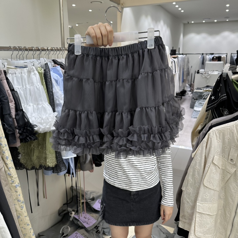 BENE東大門實拍女裝新品人氣熱賣時尚真品職業休閑裙褲透明BENE裙褲圖色2墨色