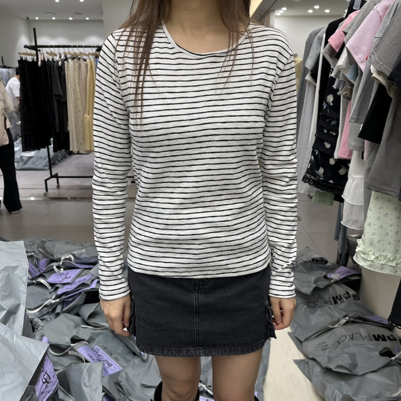 BENE東大門代購女裝新款熱賣真品休閑人氣26春夏時尚長袖T恤BENE長袖T恤圖色1