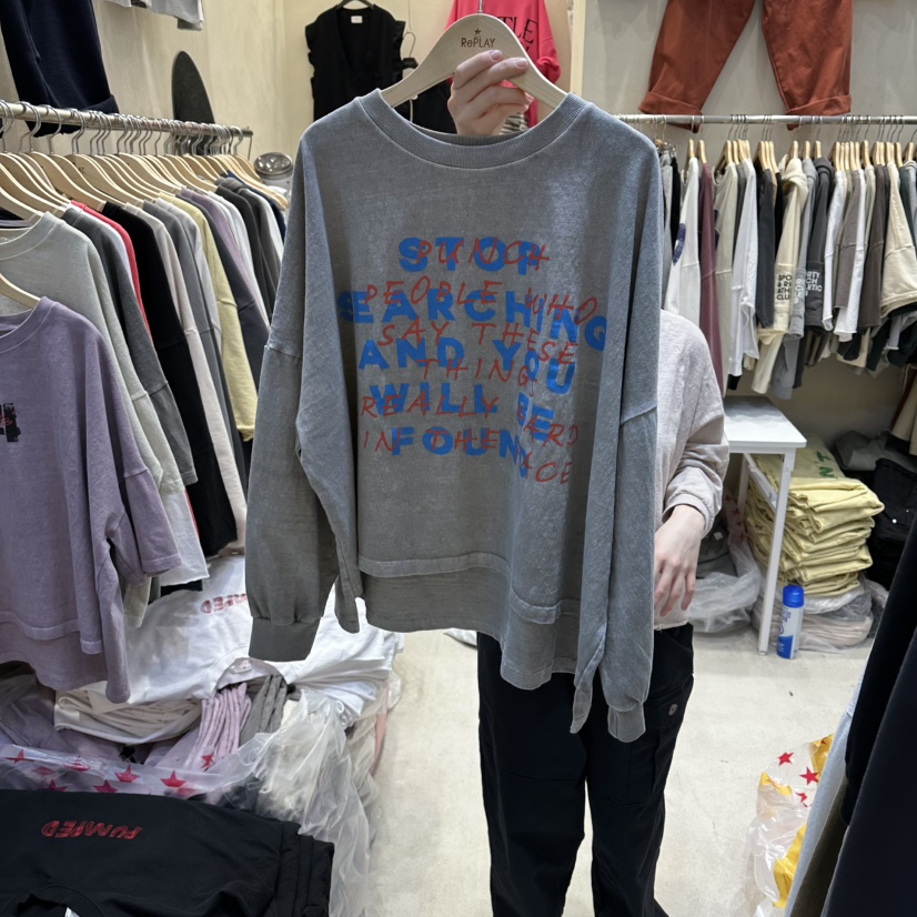 REPLAY東大門直郵女士新款26春夏職業人氣真品時尚熱賣衛衣REPLAY衛衣圖色1