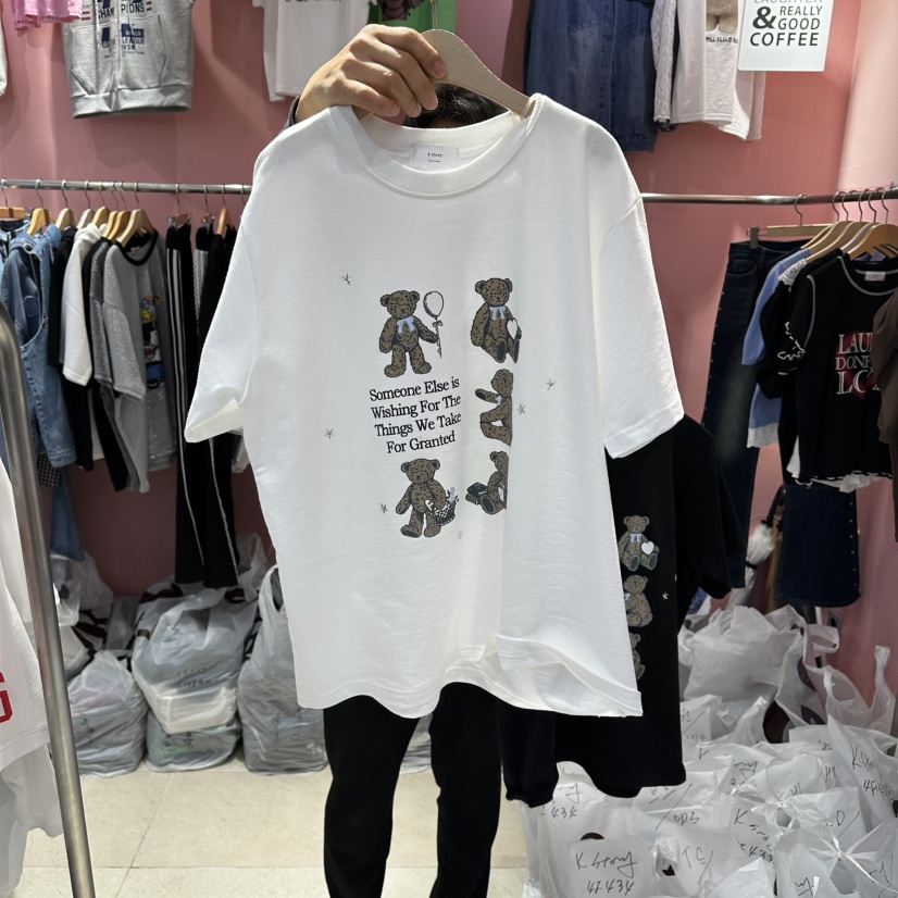 K STORY東大門實拍女士新款職業熱賣時尚休閑26春夏推薦T恤K STORYT恤圖色1