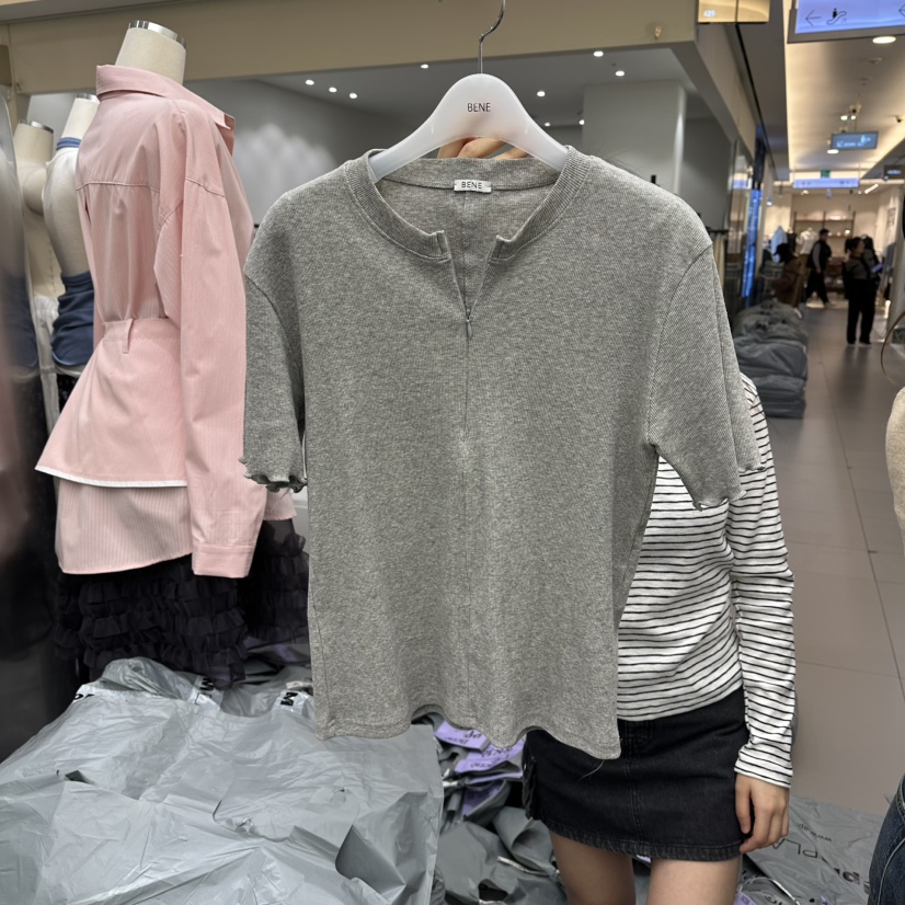 BENE東大門實拍女士新款人氣時尚休閑真品職業針織衫拉鏈BENE針織衫圖色2