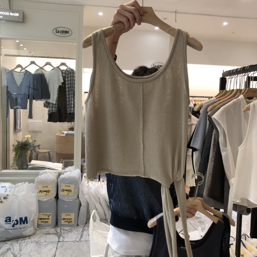 LA MAGIE FEMME東大門直郵女裝新品職業時尚吊帶背心褶裥Lamagie Femme吊帶/背心圖色2