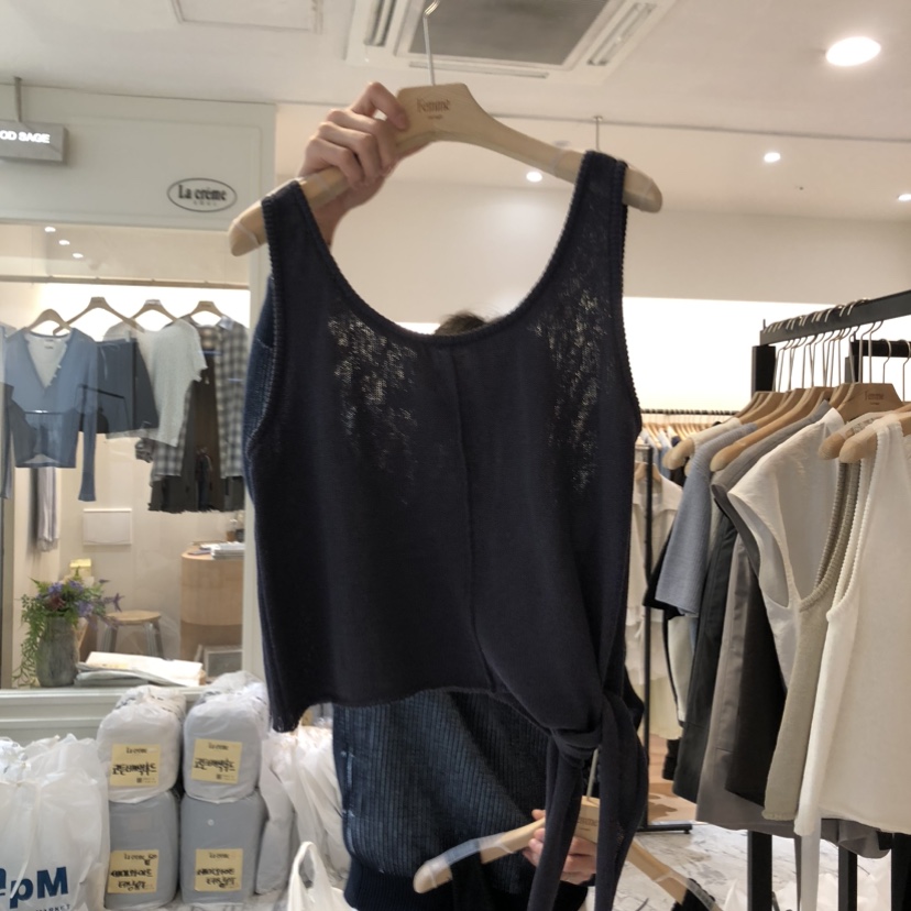 LA MAGIE FEMME東大門直郵女裝新品職業時尚吊帶背心褶裥Lamagie Femme吊帶/背心圖色3