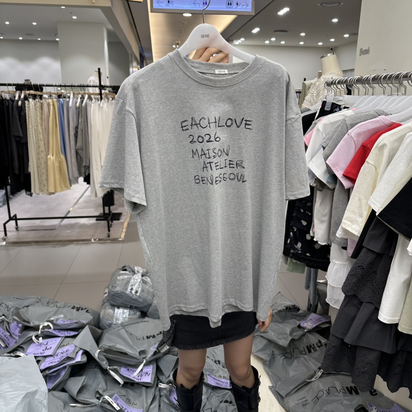 BENE東大門實拍女裝新品真品26春夏熱賣時尚人氣休閑職業T恤BENET恤圖色3