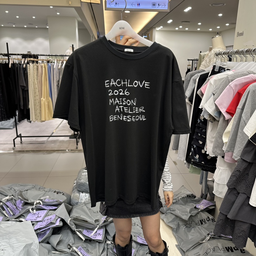 BENE東大門實拍女裝新品真品26春夏熱賣時尚人氣休閑職業T恤BENET恤圖色4