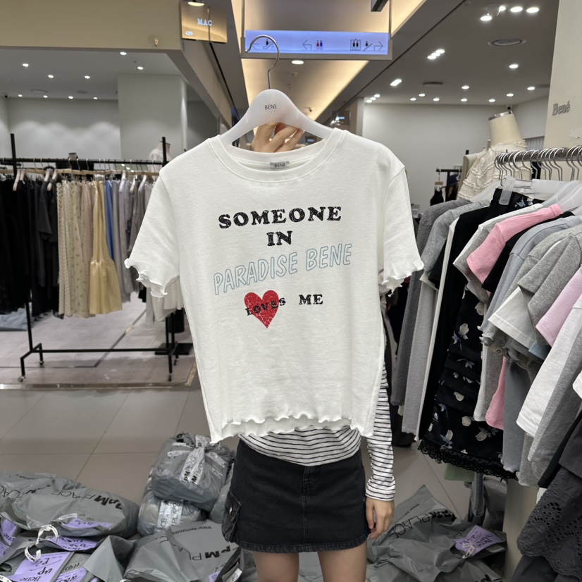 BENE東大門直郵女士新品時尚推薦休閑人氣職業26春夏真品T恤BENET恤圖色1