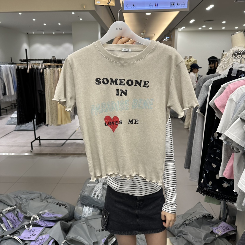 BENE東大門直郵女士新品時尚推薦休閑人氣職業26春夏真品T恤BENET恤圖色3