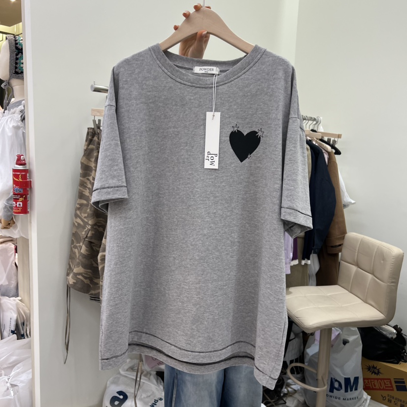 POWDER東大門代購女士新款職業26春夏人氣真品休閑時尚T恤POWDERT恤圖色1