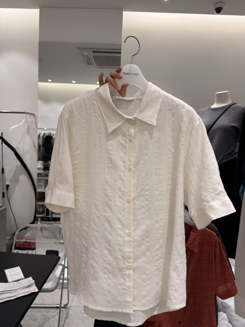 WOOD SAGE韓國代購女裝新款推薦熱賣26春夏襯衫蕾絲衫格子WOOD SAGE襯衫/蕾絲衫圖色2