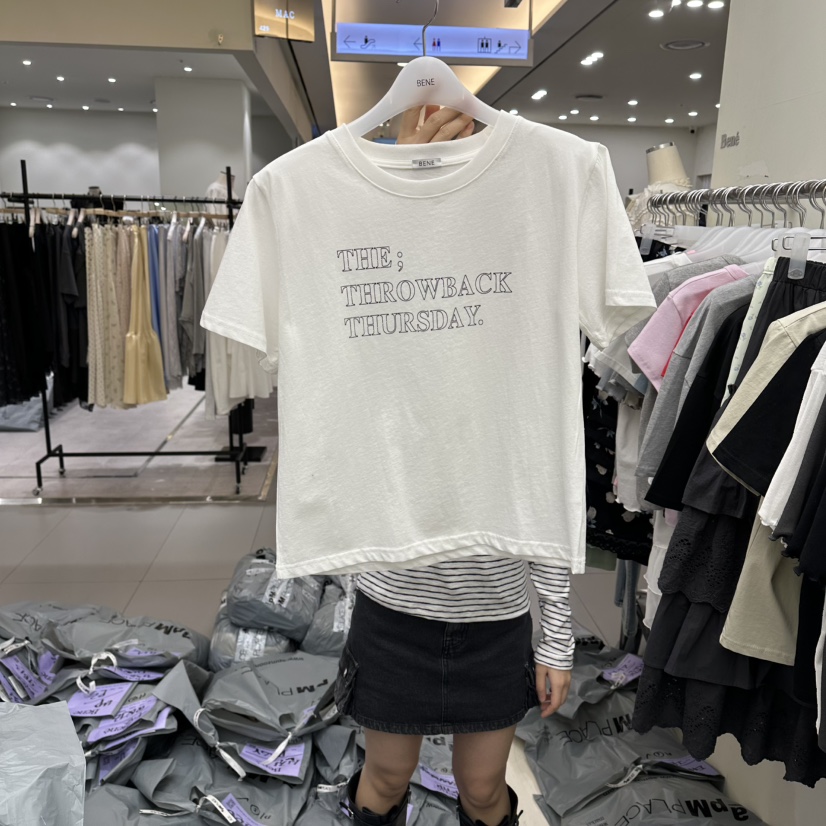 BENE東大門代購女士新品休閑推薦時尚人氣熱賣真品26春夏T恤BENET恤圖色1