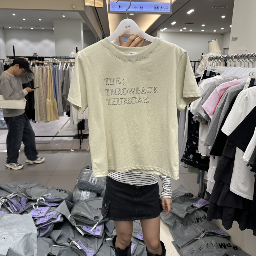 BENE東大門代購女士新品休閑推薦時尚人氣熱賣真品26春夏T恤BENET恤圖色2