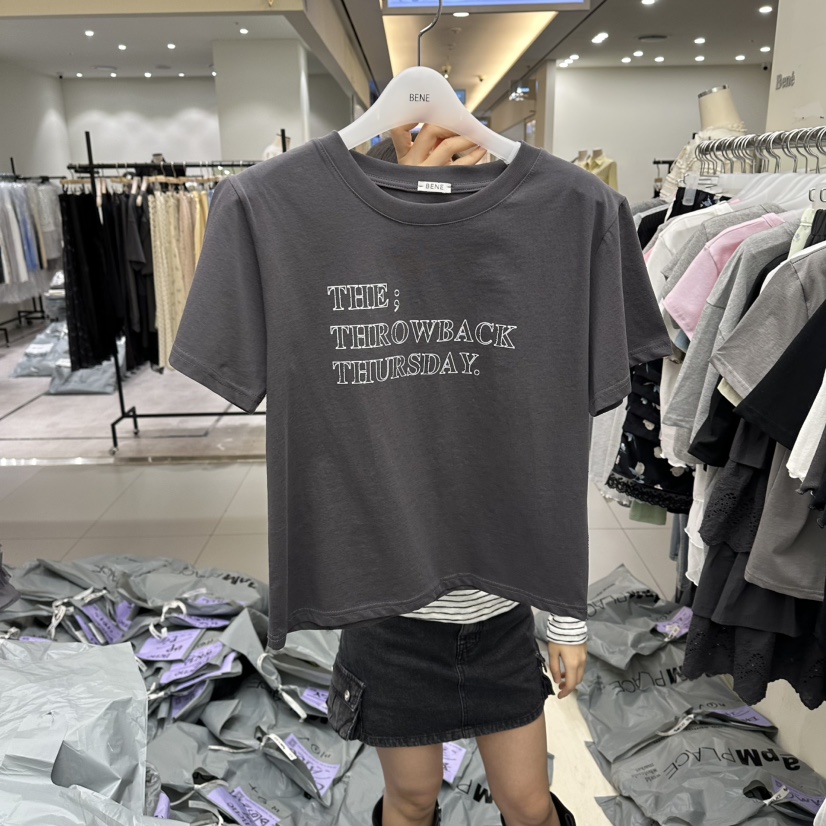 BENE東大門代購女士新品休閑推薦時尚人氣熱賣真品26春夏T恤BENET恤圖色4