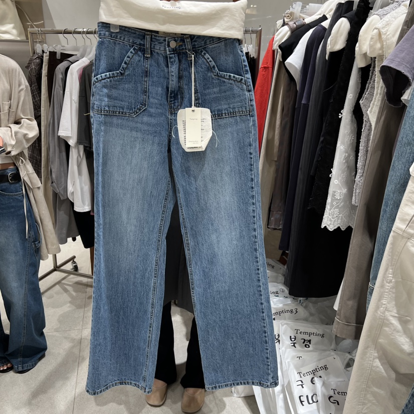 TEMPTING東大門實拍女裝新款時尚26春夏熱賣休閑真品牛仔褲TEMPTING牛仔褲圖色1