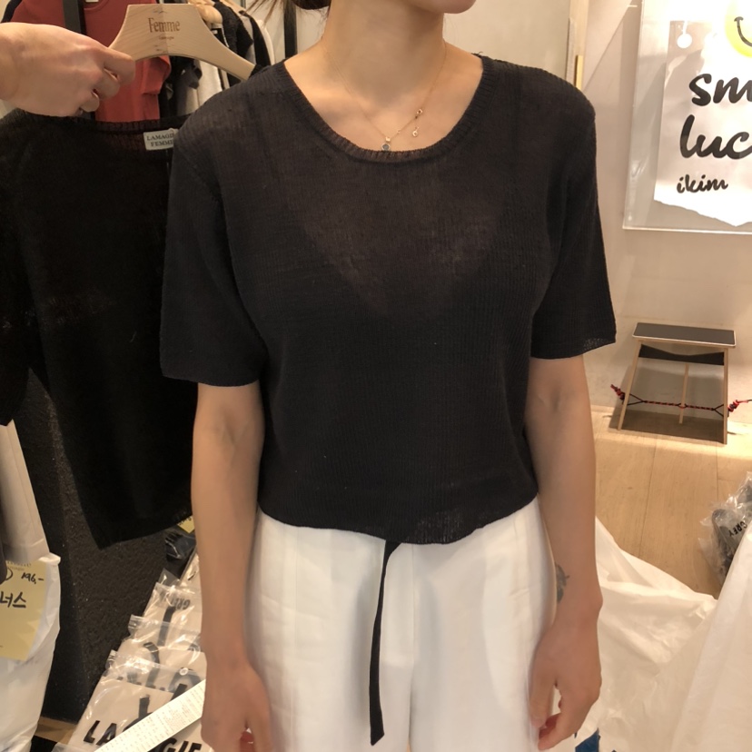 LA MAGIE FEMME韓國代購女士新款職業休閑真品針織衫亞麻Lamagie Femme針織衫圖色5