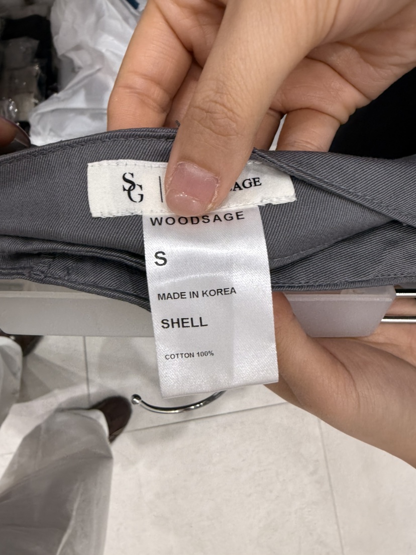 WOOD SAGE東大門代購女裝新款推薦職業26春夏休閑褲口袋棉質WOOD SAGE休閑褲