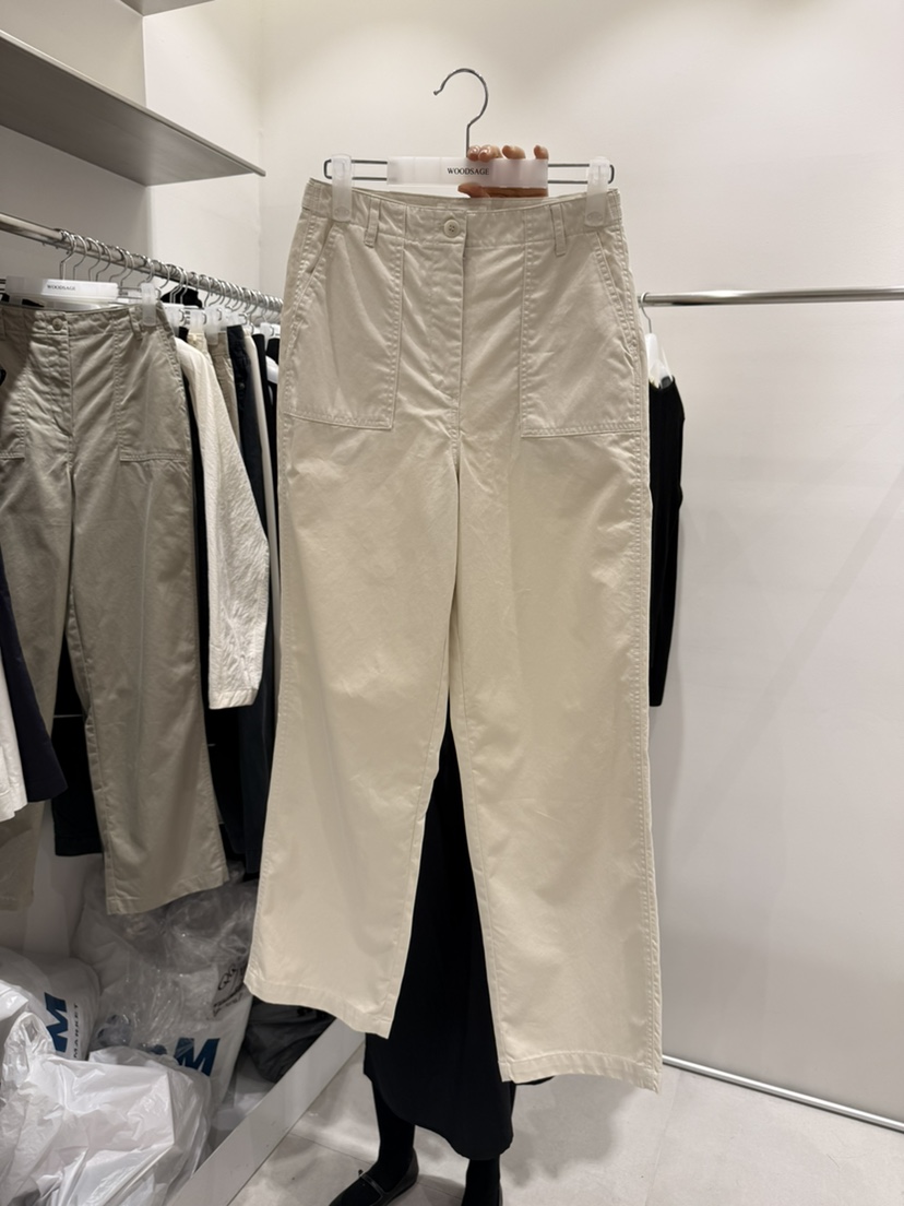 WOOD SAGE東大門代購女裝新款推薦職業26春夏休閑褲口袋棉質WOOD SAGE休閑褲圖色1