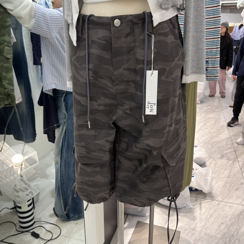 POWDER東大門直郵女士新款人氣時尚26春夏推薦休閑短褲迷彩POWDER短褲圖色3