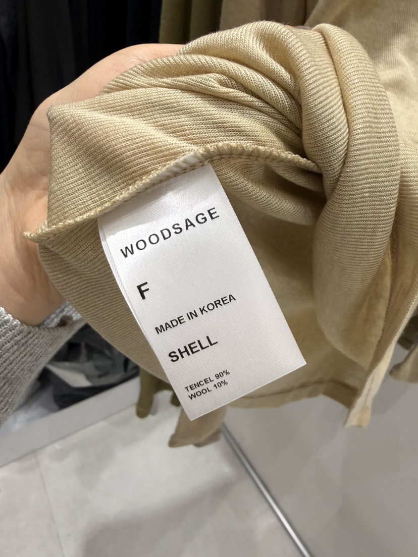 WOOD SAGE韓國直郵女裝新款26春夏時尚推薦職業人氣長袖T恤WOOD SAGE長袖T恤