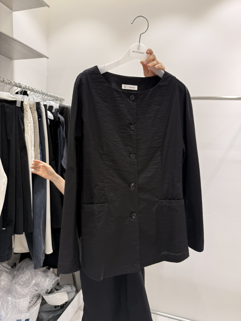 WOOD SAGE東大門直郵女士新款休閑真品26春夏熱賣夾克船領WOOD SAGE夾克圖色2